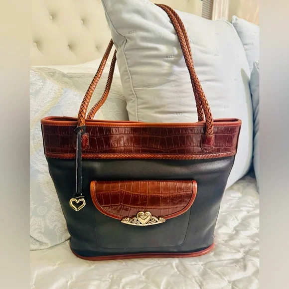 Brighton Black and Brown Tote Bag - Picture 11 of 16